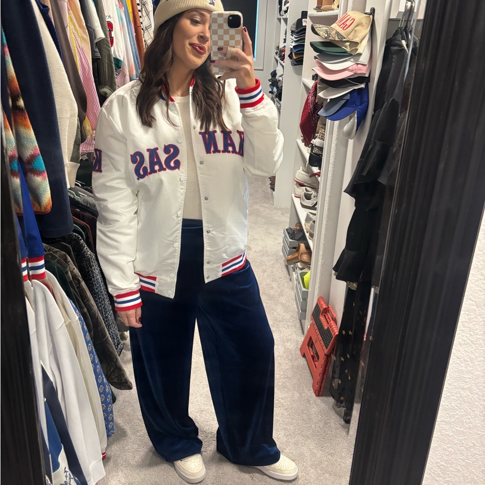 Velvet Wide Leg Pants - Deep Royal Blue
